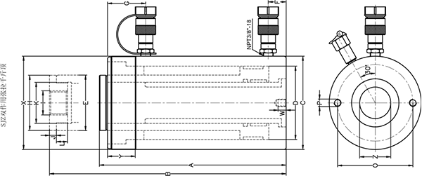 SJZ系列雙作用中空液壓千斤頂